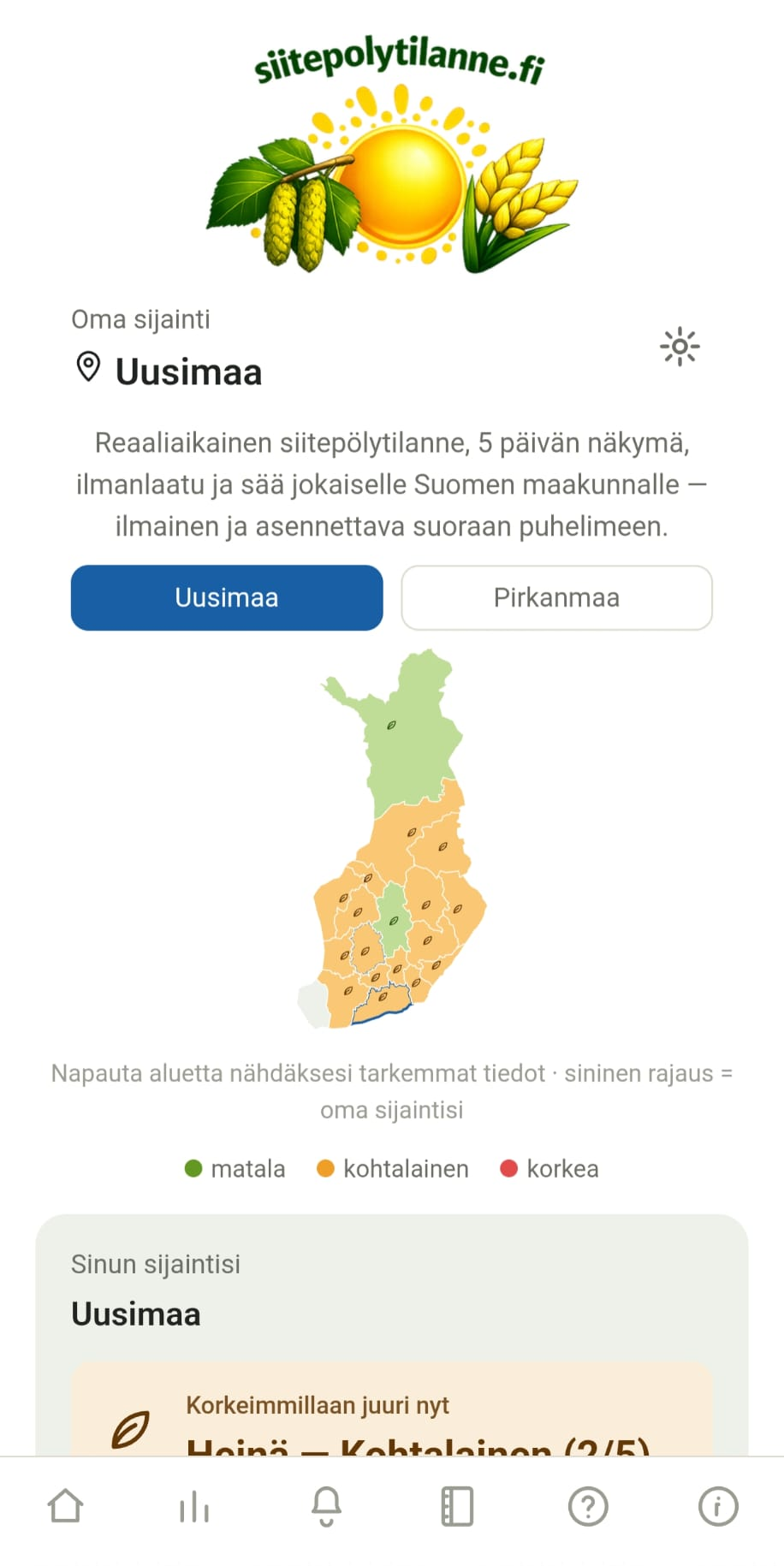 5 päivän näkymä